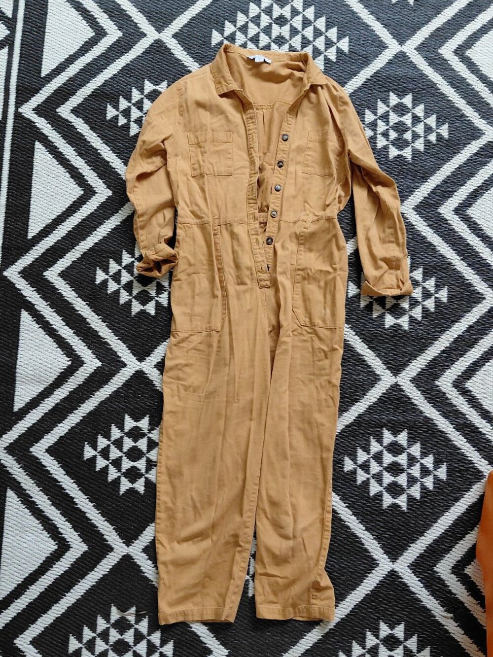 OUTERKNOWN Utility LINEN Coveralls Station Jumpsuit Outdoors BOHO sz L